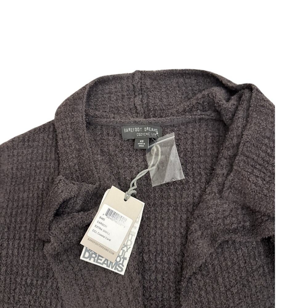 NWT Barefoot Dreams CozyChic Lite Charcoal Cozy Bamboo Circle Cardigan XS - Picture 5 of 7